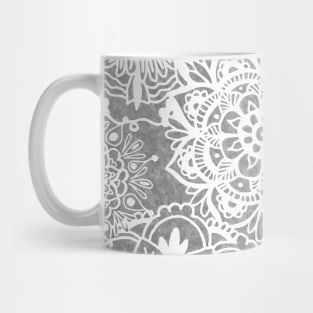 Soft Grey and White Mandala Pattern Mug